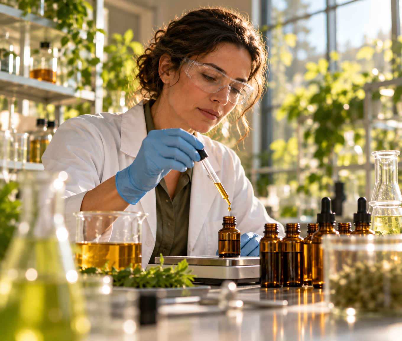 Formulation samples being prepared in a laboratory